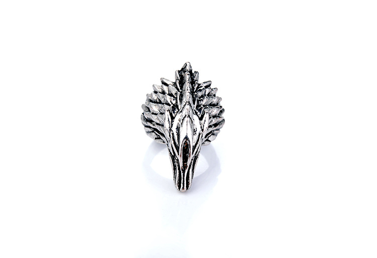 Title 3, Ice Field Wolf Head Mens Vintage Ring