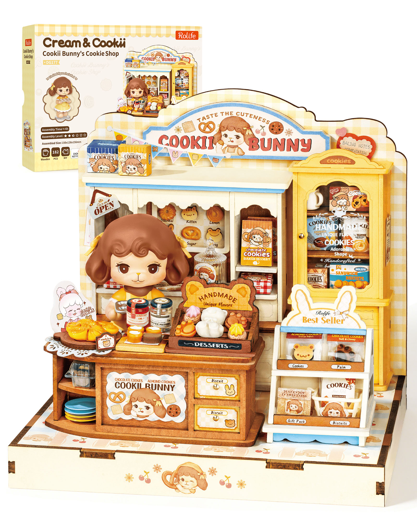 Rolife Cookii Rabbit's Biscuit Shop Mini DIY House Kit, 1...