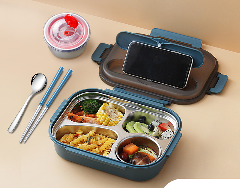 Title 5, 304 Stainless Steel Lunch Box, Fresh-keeping Bo...