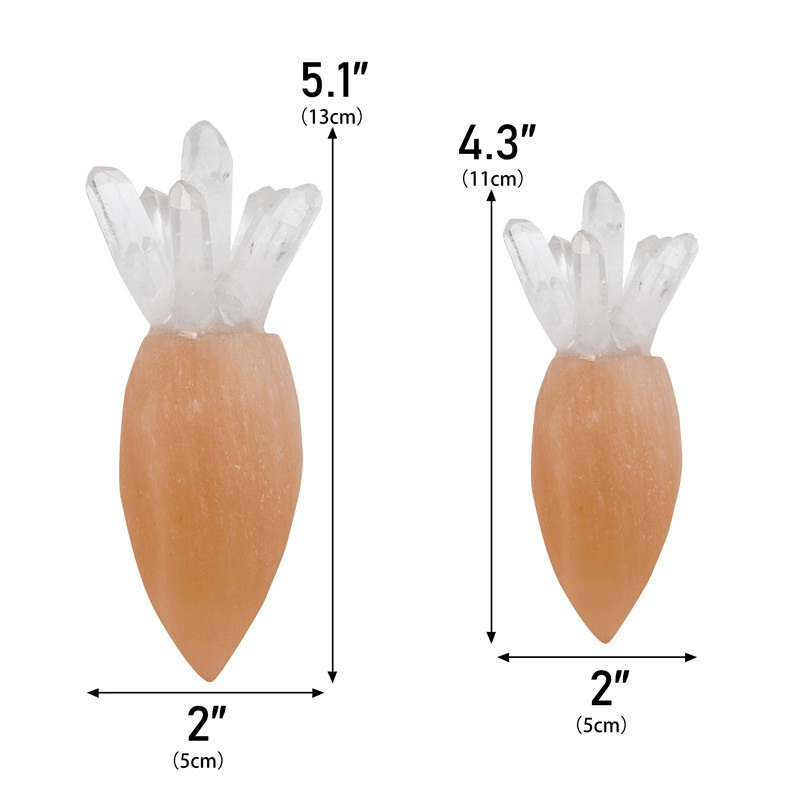 Best Selling Source Of Natural Gypsum Crystal Carrot Ornaments - 3