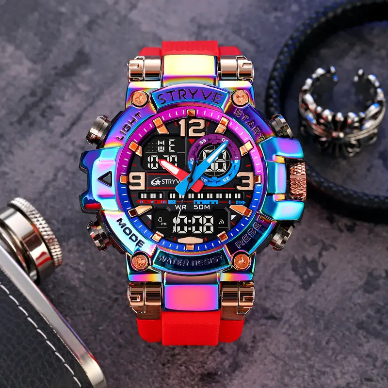 New Sports Colorful Luminous Electronic Waterproof Watch