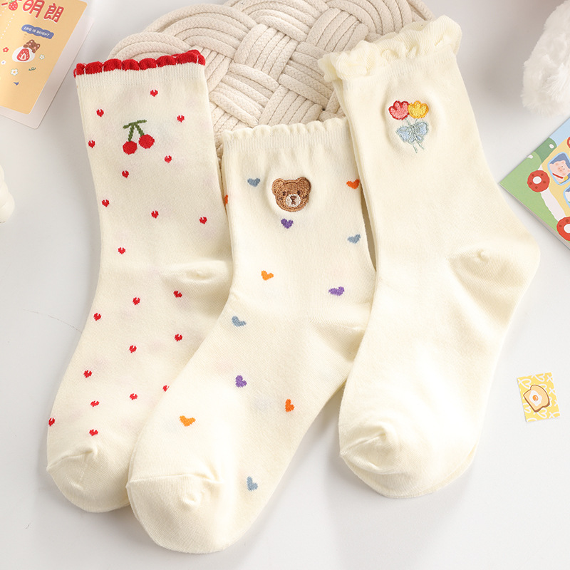 Lace Socks Children's Mid-calf Ins Fashion Cute Japanese Style
