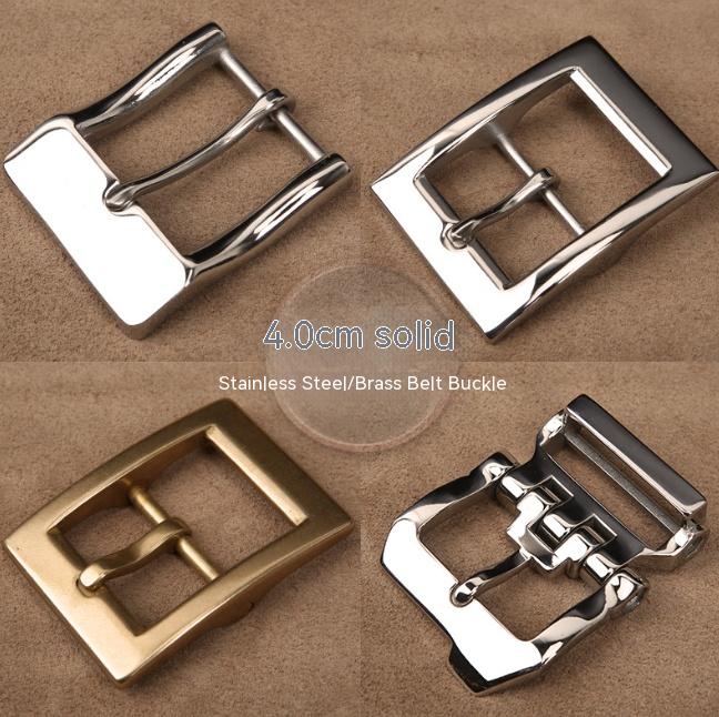 Title 1, Solid Stainless Steel Belt Buckle Pant Belt Par...