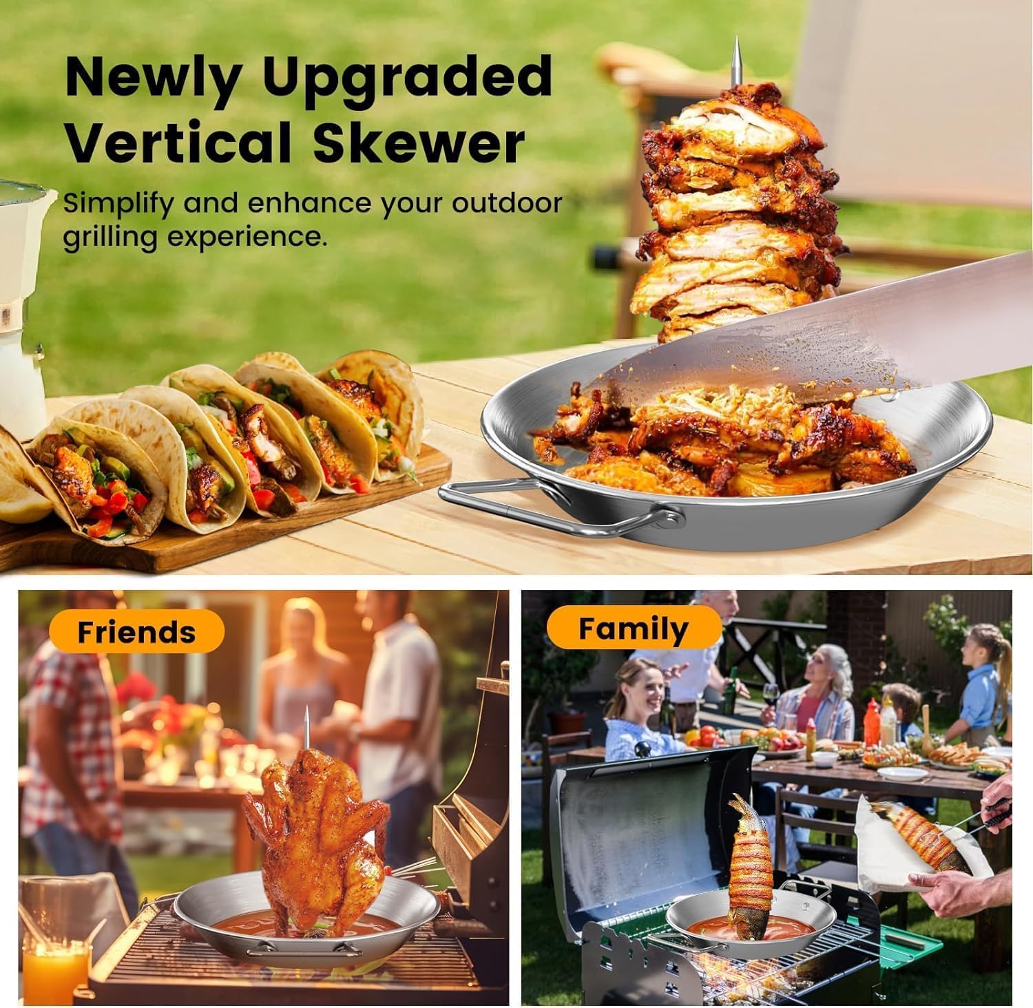 Al Pastor Skewer For Grill, Stainless Steel Vertical Brazilian5088 — image 6