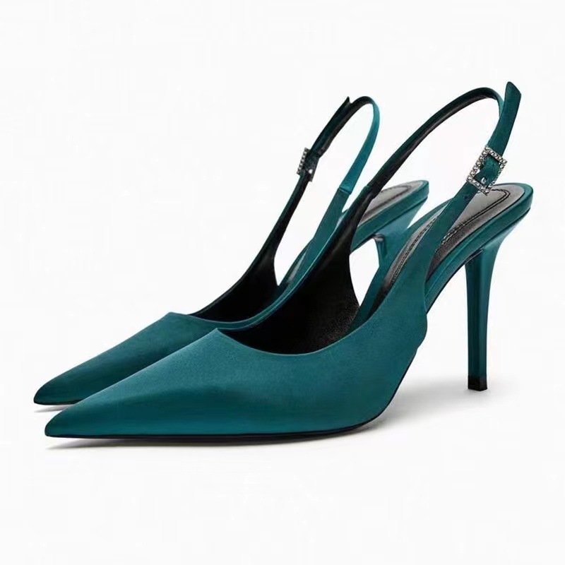 High Heeled Sandals With Fine Sparkles