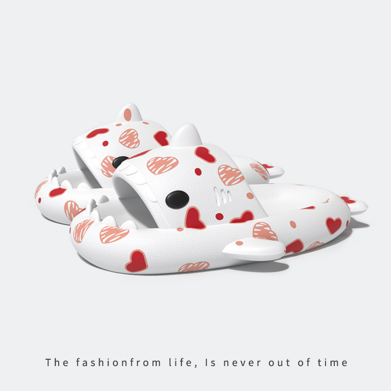 Summer Home Anti Slip Bathing Girl Lovely Slippers Sweet Shark 36Or37 - Shop at LoveMi