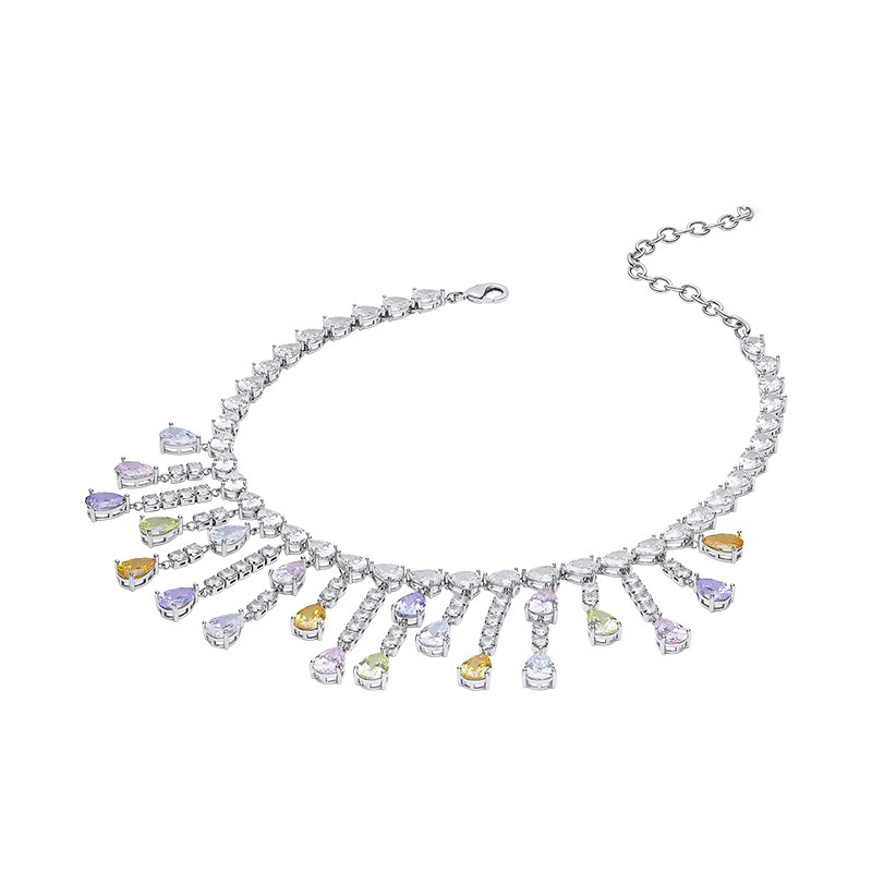 Women's Fashion Simple Water Drop Tassel Necklace