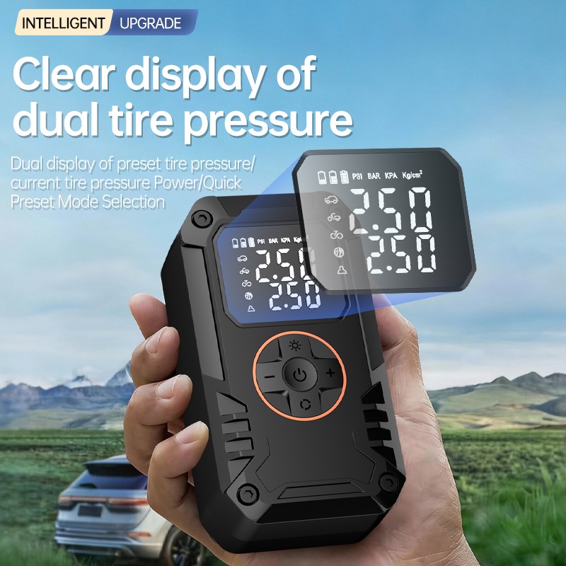 Electric Air Pump Tyre Inflator Portable Compressor For Bike Motorcycle Car — image 6