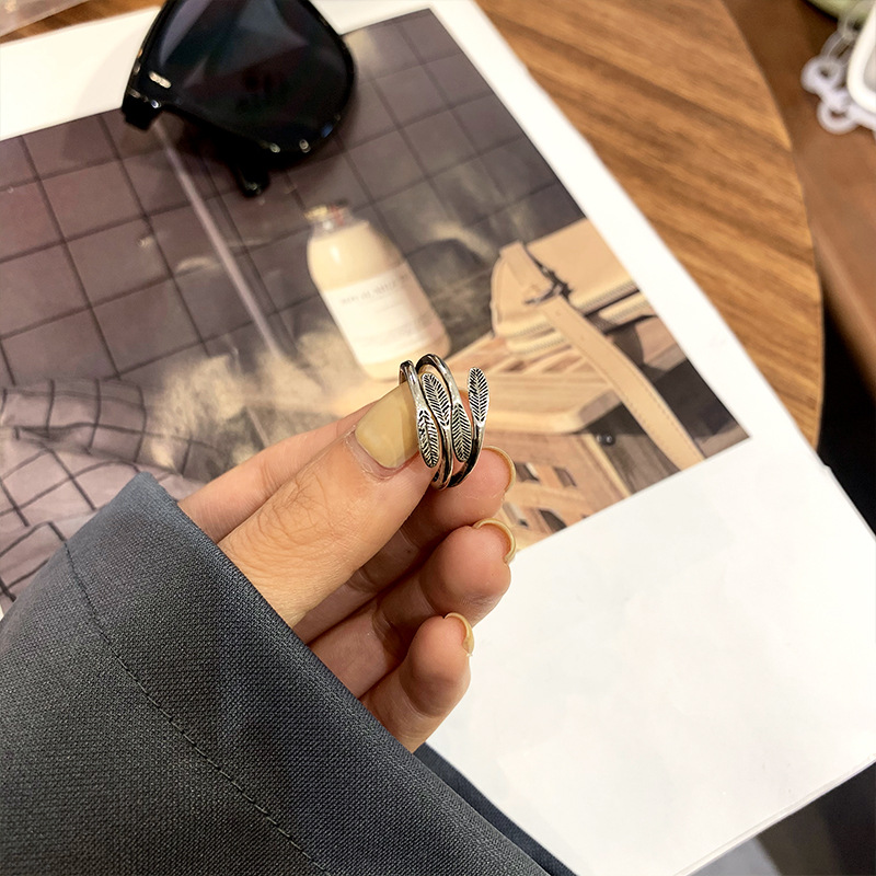 Women's Non Fading Ring, Retro Feather Ring