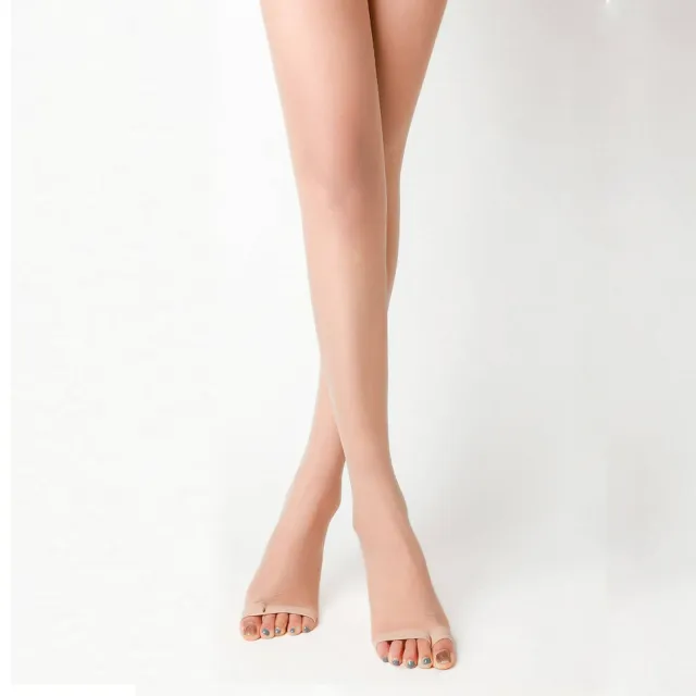 3 Pairs Womens 20D Ultra Toeless Sheer Tights Open Toe Control Top Pantyhose Nude - Shop at LoveMi