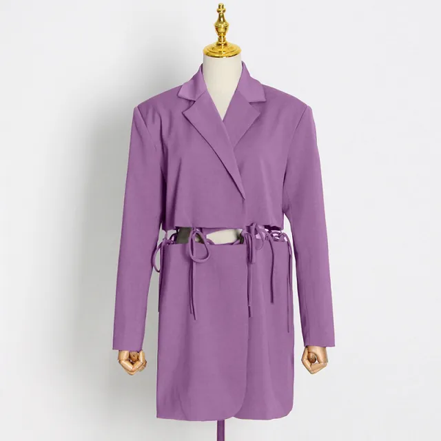 Temperament Design Sense Suit Fashion Collar Purple - Shop at LoveMi
