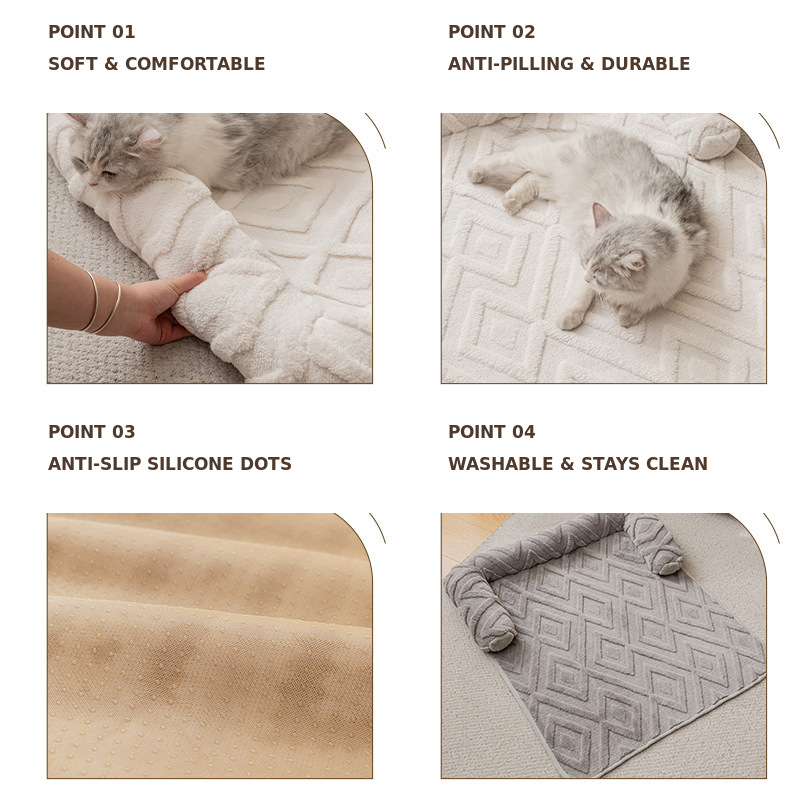 Thickened Pet Mat, Anti-slip, Washable Pet Mat For Cats And Dogs' Beds, Pet Sleeping Pad