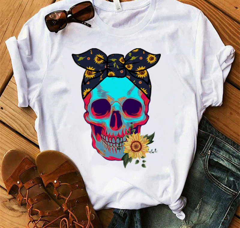 Title 4, Ladies Fashion Skull Top T-shirt Hip Hop Retro ...