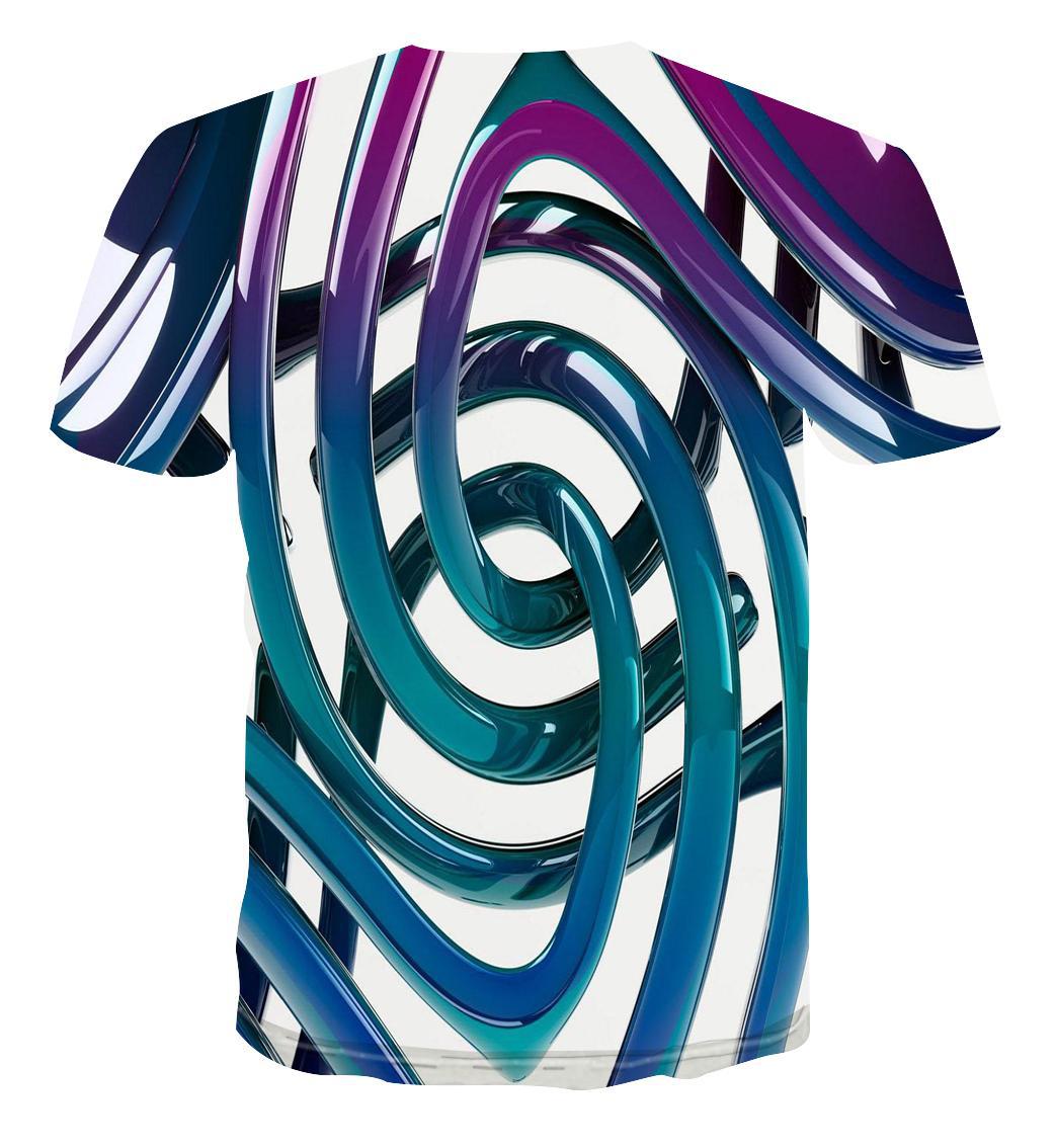 Geometric Pattern AliExpress 3D Digital Printing T-shirt