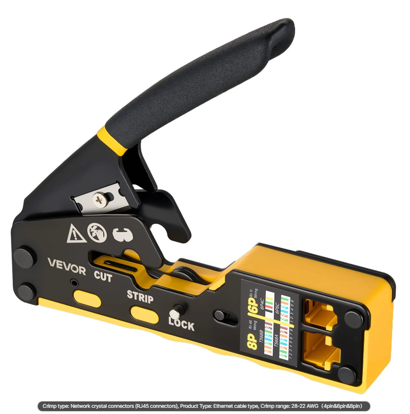 Outil de sertissage VEVOR, pince à sertir ethernet RJ45-RJ11-RJ12 – Image 8