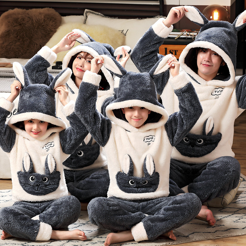 Title 1, A Family Of Three Coral Plush Housewear Suit