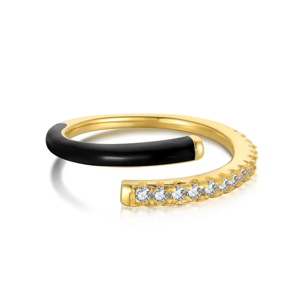 Small Luxury Enamel Gel Drop Ring