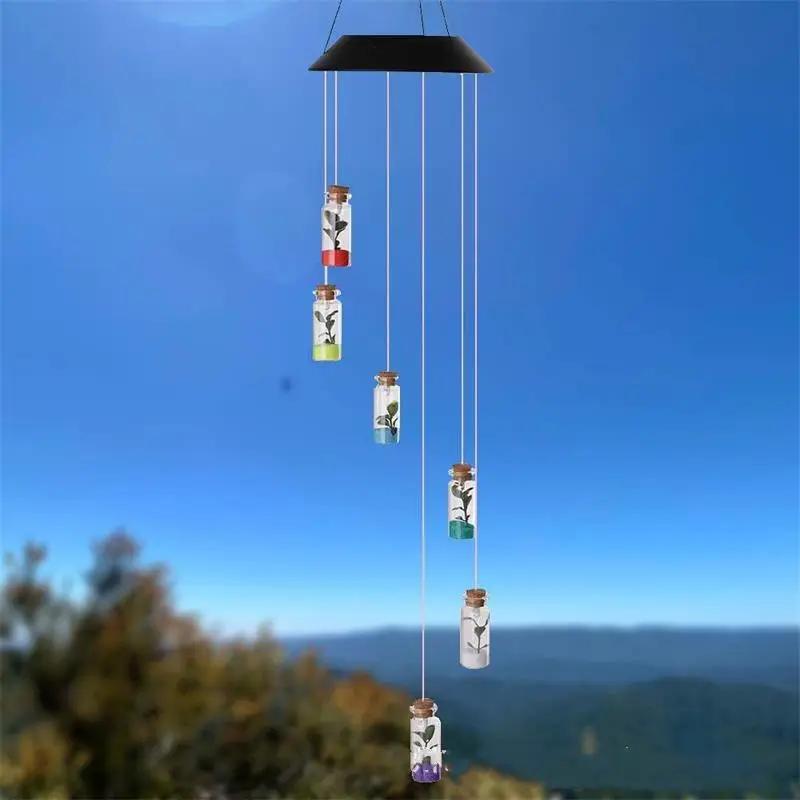 Christmas Decoration Solar Wishing Bottle Wind Bell