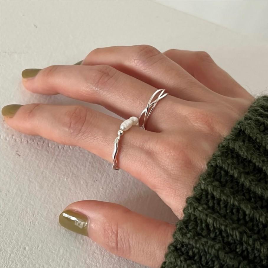 Title 2, 925 Sterling zilveren ring met gevormde parel. ...