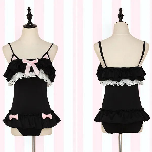 Women's New Slim Fit And Cute One piece Swimsuit Black - Shop at LoveMi