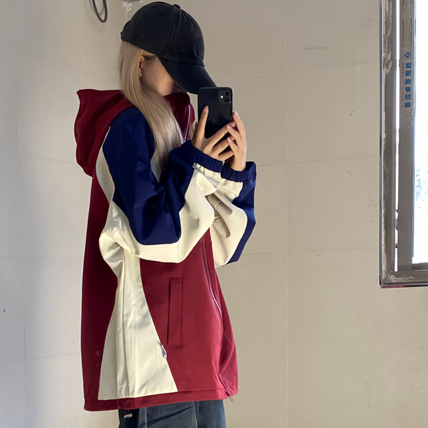 Women's American Color Matching Shell Jacket - Image 10