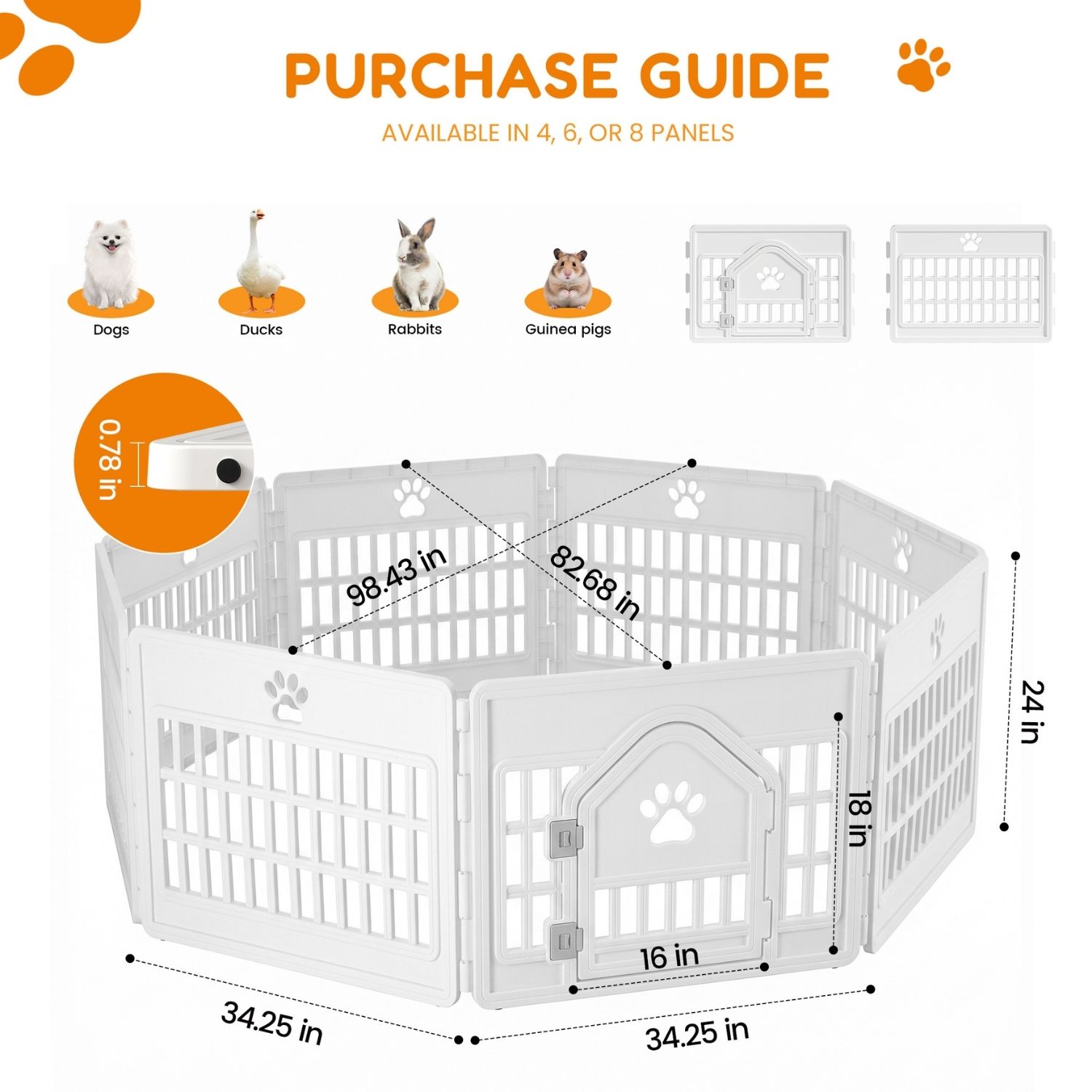 Plastic Dog With Movable Enclosure, Suitable For Small And Medium-sized Dogs, Cats And Rabbits. image 10