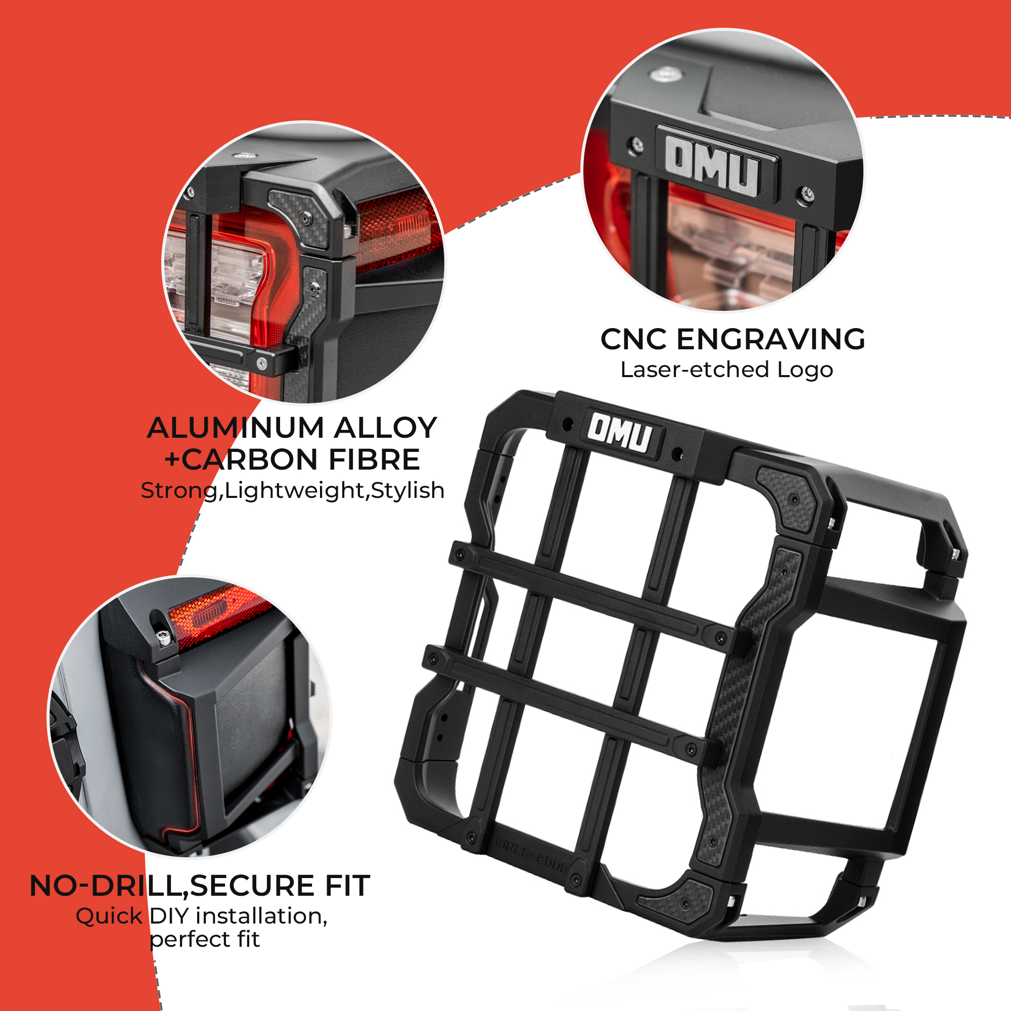 Tail Light Cover Compatible With 2018 Wrangler JL