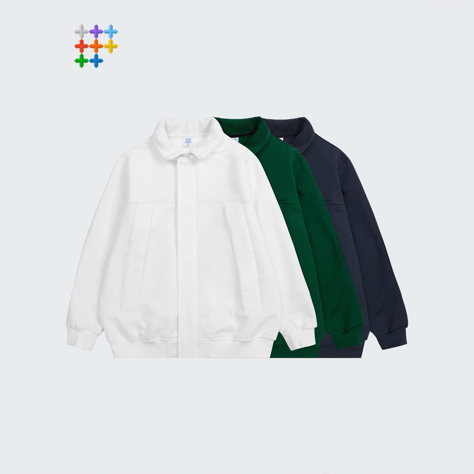 Men's New 400g High Quality Fleece Collar Coat