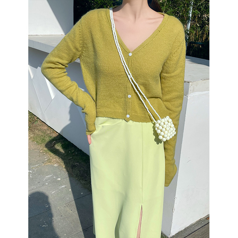 Sweater Women's Simple Outer Layer Knitted Cardigan