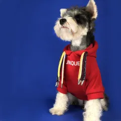 Pug Dirty Braids And Velvet Pet Sweatshirt - Red - View 1