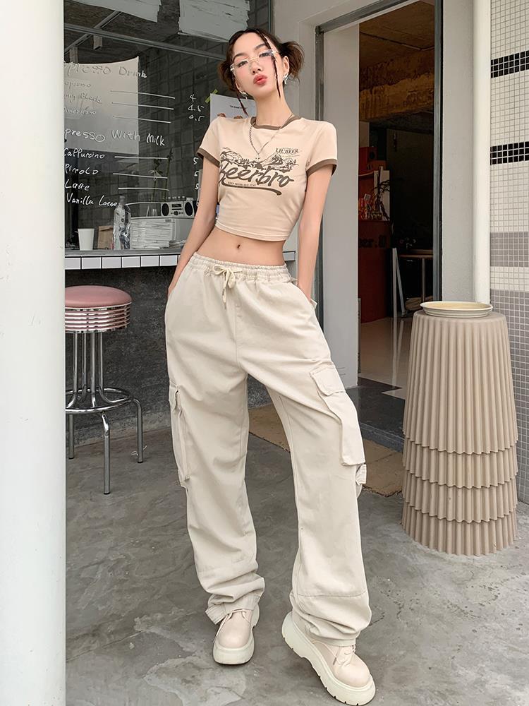 Fashion Versatile American Straight Cargo Pants