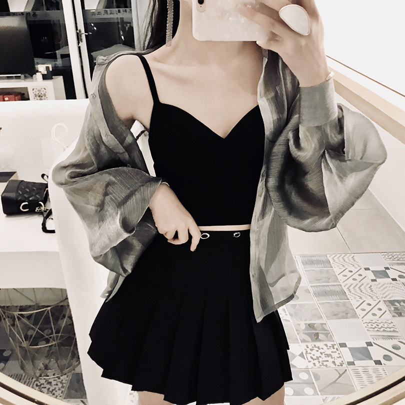 Loose Thin Shirt Top Long Sleeve Cardigan