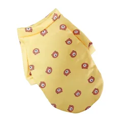 Pet Supplies Dog Fashion Thin Fleece Floral Sweater - Yellow Bear - View 1