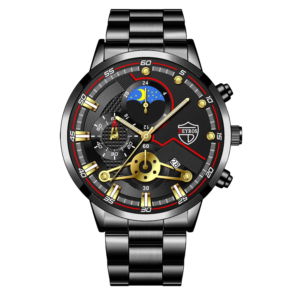 Fashion Men's Calendar Wristwatch Business Quartz Watch