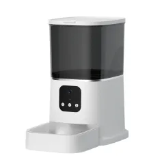 Pet Automatic Feeder Large Capacity Smart Voice Recorder APP Control Timer Feeding Cat Dog Food Dispenser With WiFi Pet Bo - White - View 1