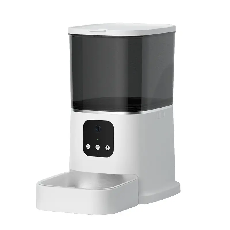 Pet Automatic Feeder Large Capacity Smart Voice Recorder APP — White / Key version / US
