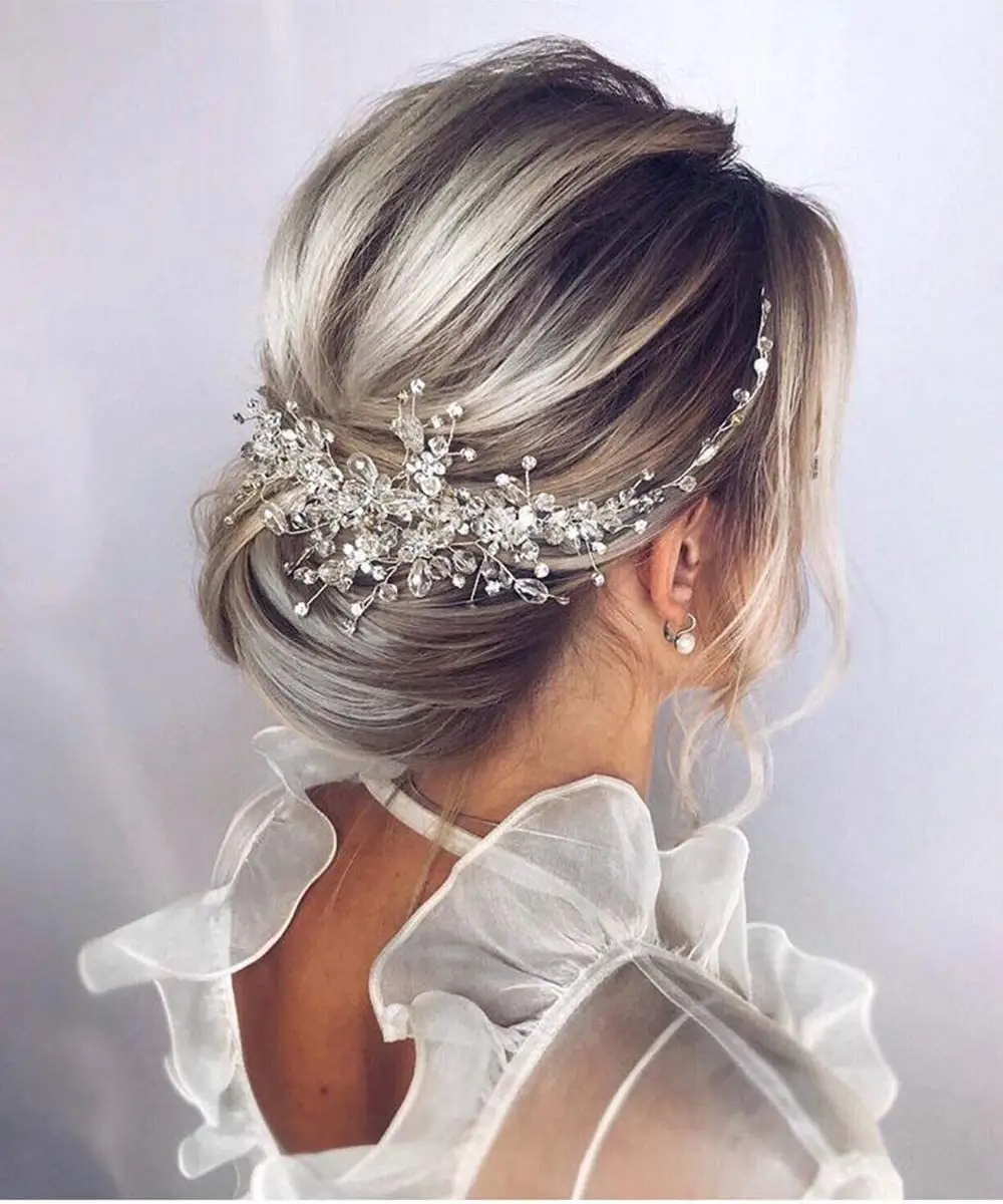 Gold And Silver Crystal Gauze Dress