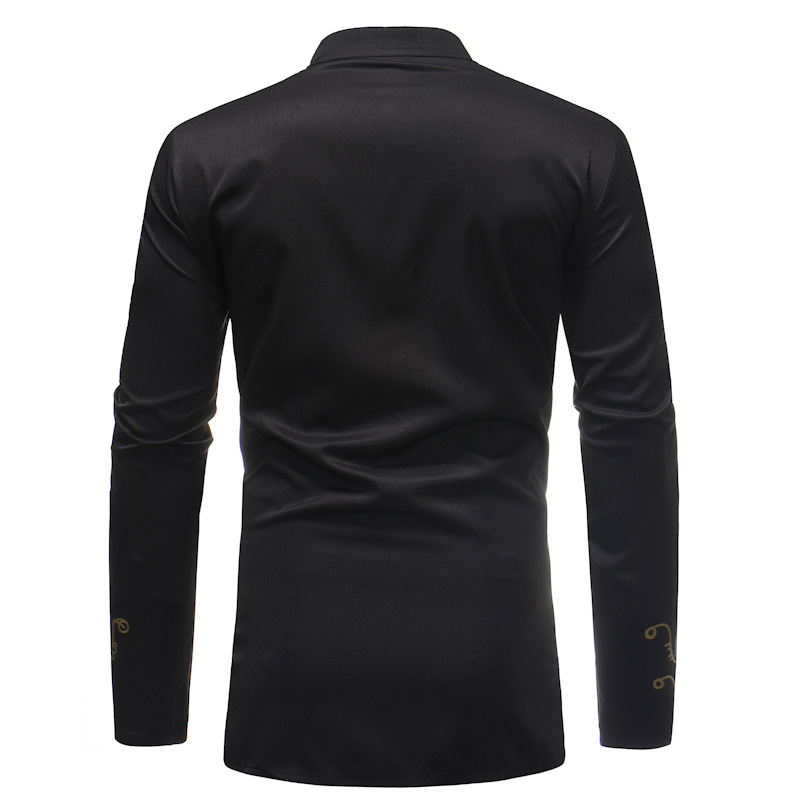 Title 3, Mens Stand Neck Pullover Long Sleeve T-shirt o...