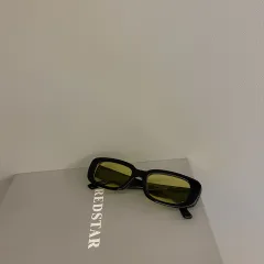 Women's Retro Ins Disco Rectangular Sunglasses - Yellow - View 1