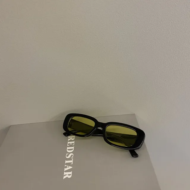 Women's Retro Ins Disco Rectangular Sunglasses Yellow - Shop at LoveMi