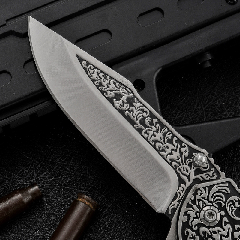 Steel Carving Wooden Handle High Hardness Folding Knife