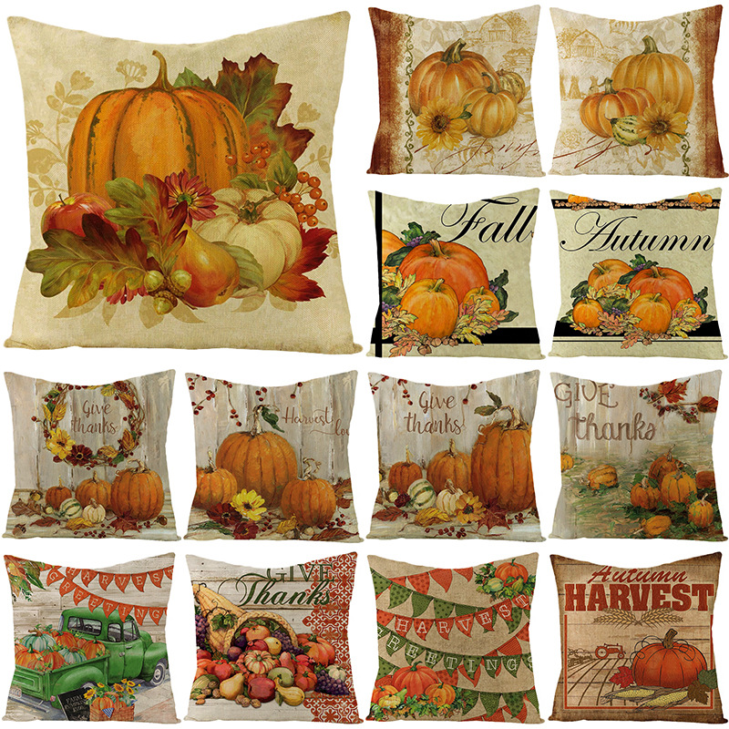 Linen Cushion Office Sofa Cushion Cover