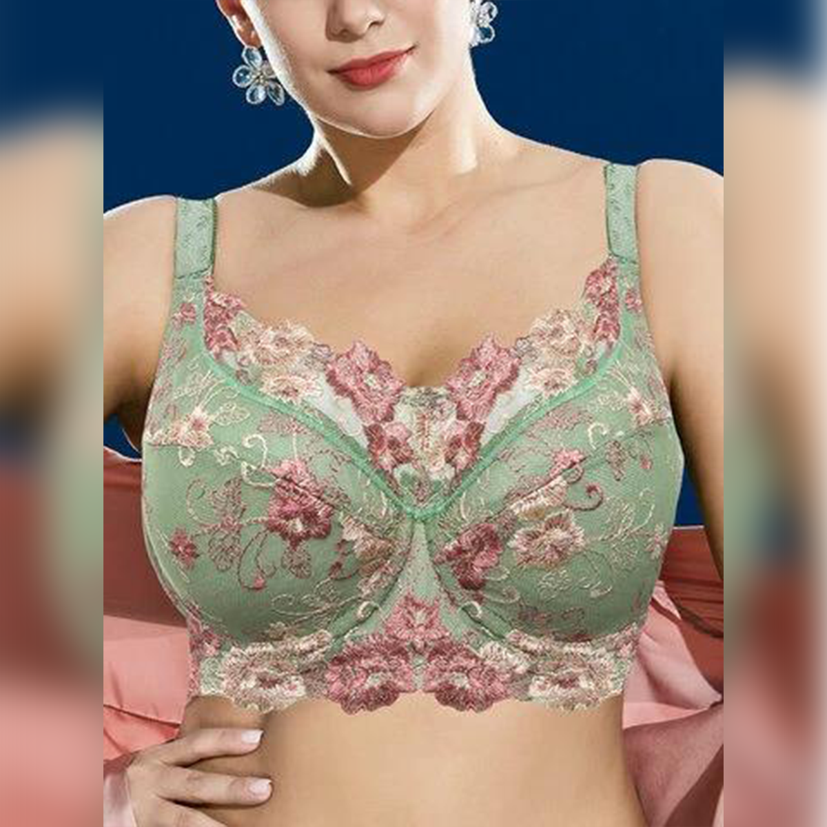 Women's Plus Size Thin Underwire Bra - Image 1