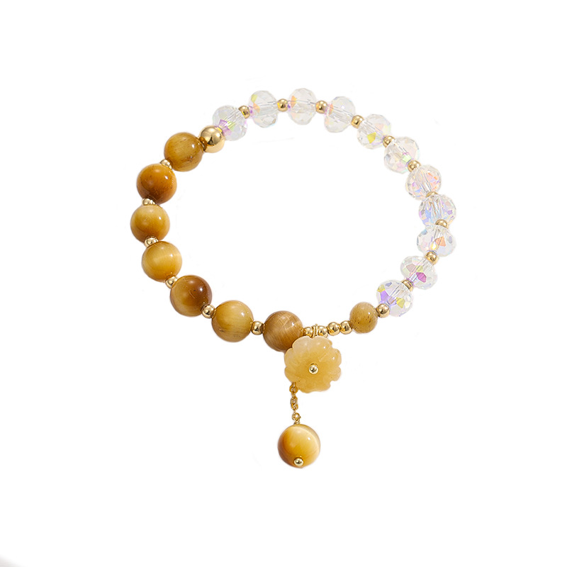 Natural Tiger Eye Stone Pumpkin Bracelet For Women