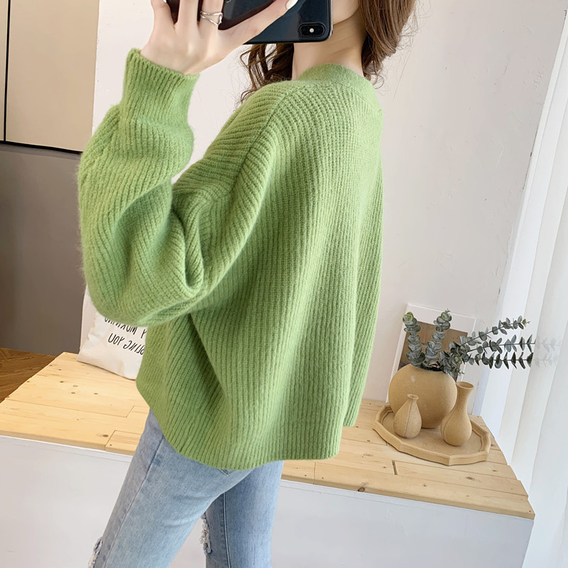 Title 3, Style paresseux couleur unie pull Cardigan vest...