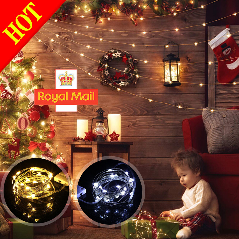 6 Pack 20 LEDs Battery Operated Mini LED Copper Wire String Fairy Lights Part 2m---1PCS Warm White    With Batteries