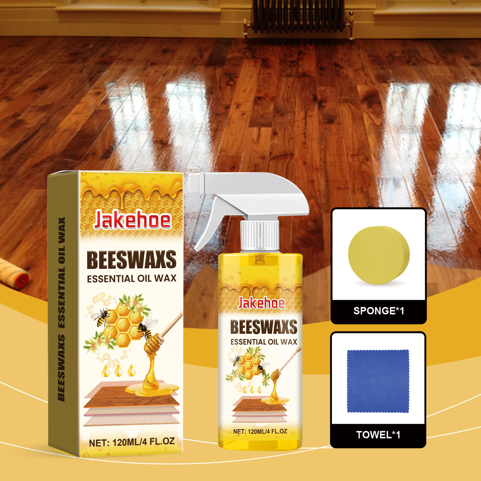 Wood Polishing Beeswax Spray 120ml — foto 5