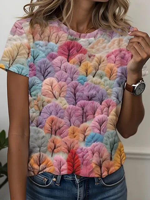 Women's Casual Crew Neck ShortSleeve TShirt