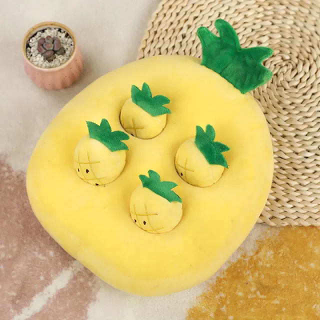 Carrot Pulling Doll Simulation Vegetable Field Plush Toy Pet Dog Cat Sniffing Toy Pet Products Small Pineapple - Shop at LoveMi