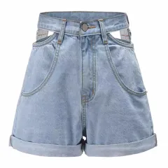 Casual Loose And Thin A-line Pants - Light Blue - View 1